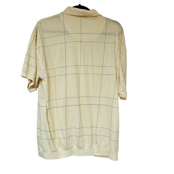 David Taylor Mens Checked Polo Shirt L Short Sleeve Cotton Polyester Blend - Picture 2 of 7